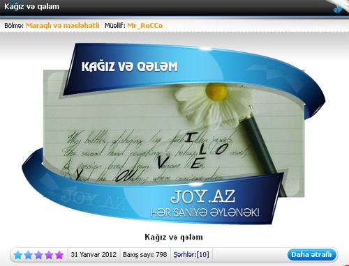 (Zəhmət olmasa və mümkünsə 19.47də aktiv edərsiz)Joy.az ilə keçən 4 il ... (Zəhmət olmasa və mümkünsə 19.47də aktiv edərsiz)Joy.az ilə keçən 4 il ...