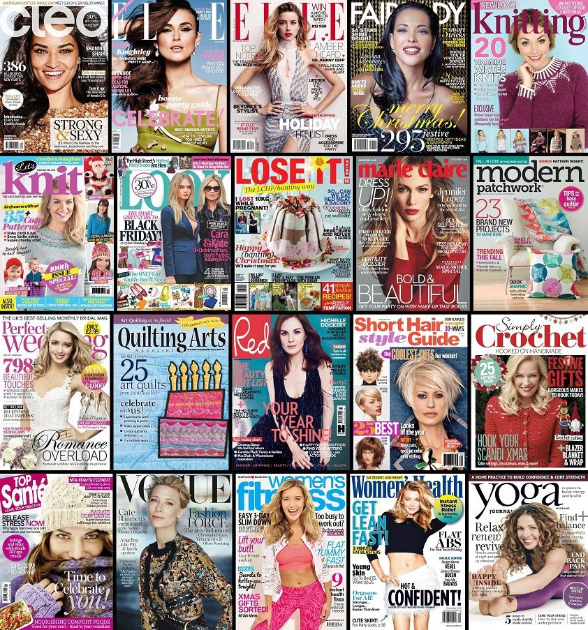 Womens Magazines Bundle - November 29, 2015 (True PDF)