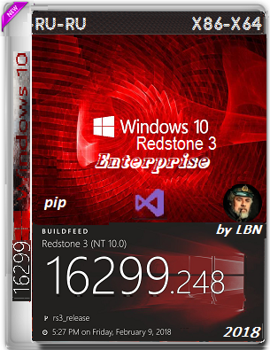 Windows 10 1709 Enterprise 16299.248 rs3 PIP by Lopatkin (x86-x64) (2018) {Rus}