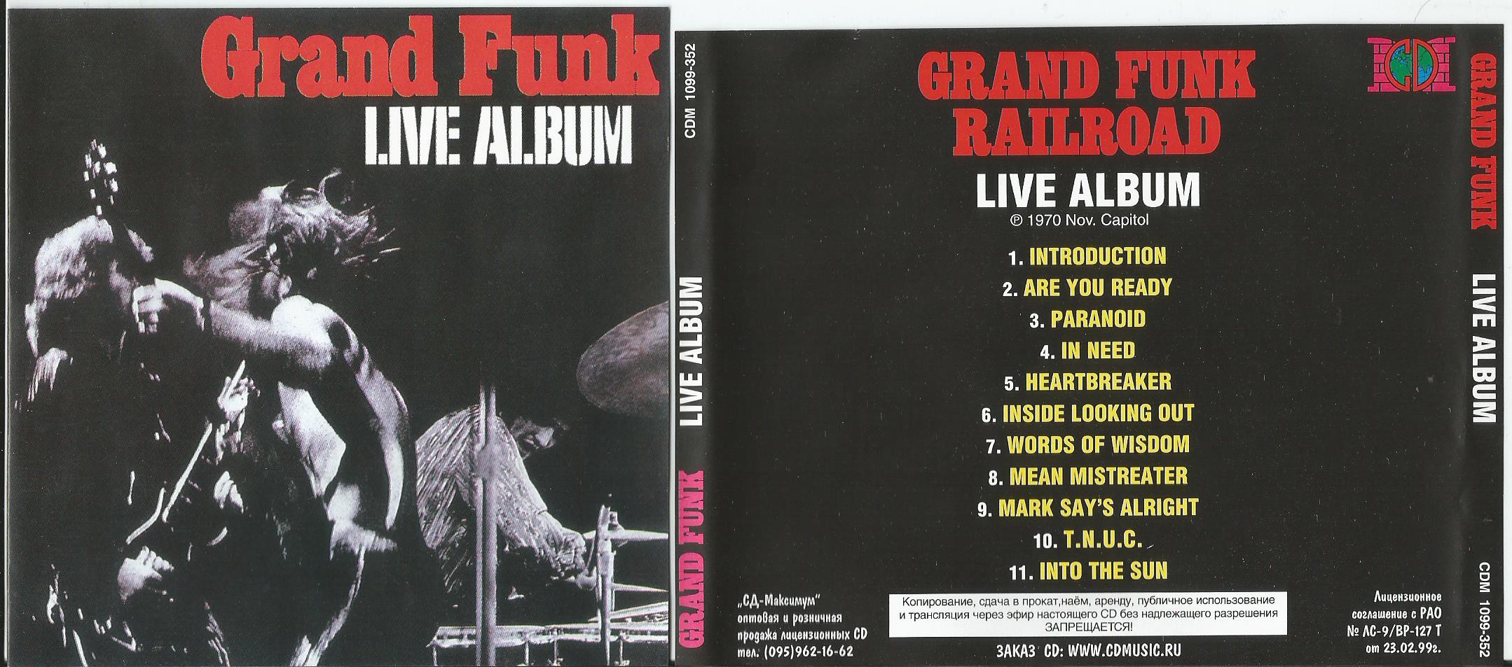 Grand Funk Live Album Records, LPs, Vinyl and CDs MusicStack