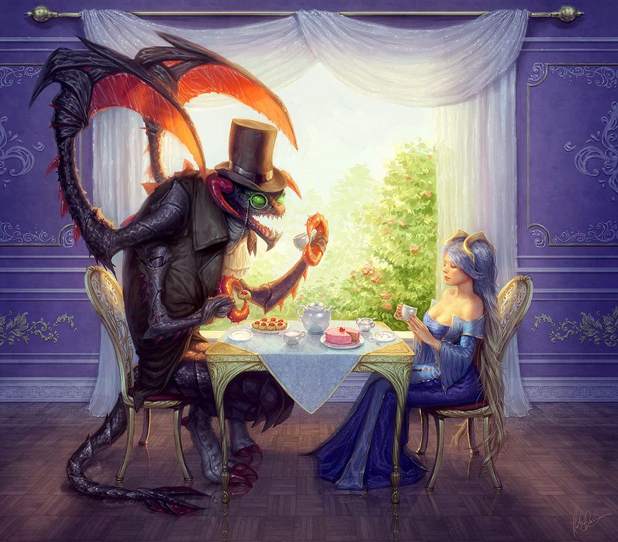 teatime_with_cho__gath_and_sona_by_yumedust-d3axat0.jpg
