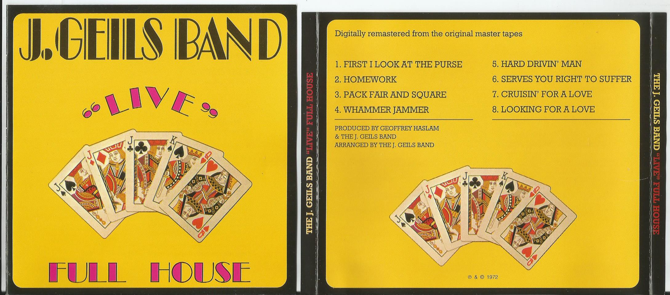 J Geils Band Live Full House Vinyl Records LP CD On CDandLP