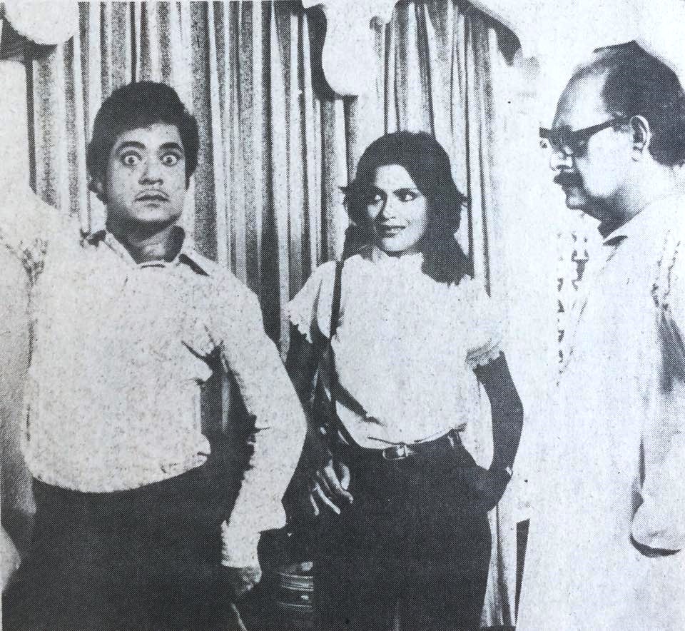 Zeenat Aman with Jagdeep and Utpal Dutt.jpg