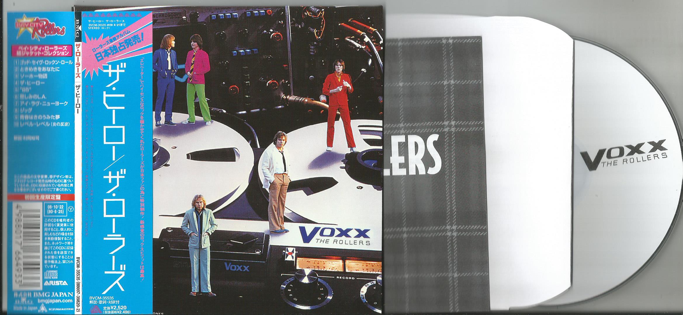 rollers, the voxx (mini-vinyl replica cd in cardsleeve, 16page lyric booklet in english and japanese, obi)