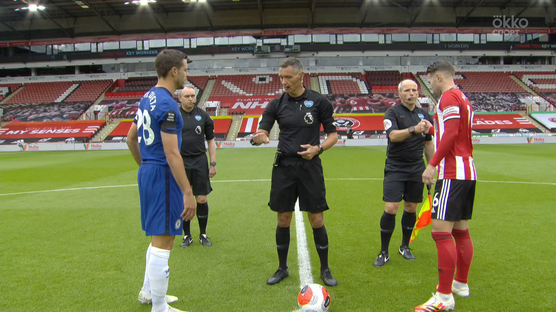 Чемпионат Англии 2019-2020 35-й тур Шеффилд Юнайтед - Челси Okko Спорт.mkv_20200712_150415.641.jpg