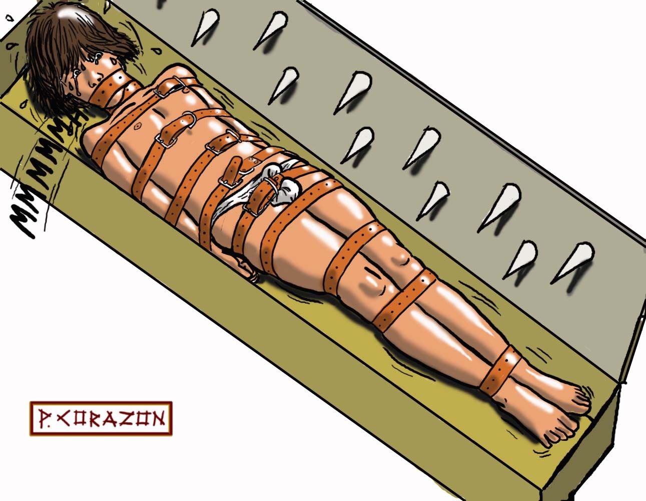 Mummification bondage art