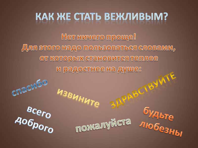 Презентация как быть вежливым