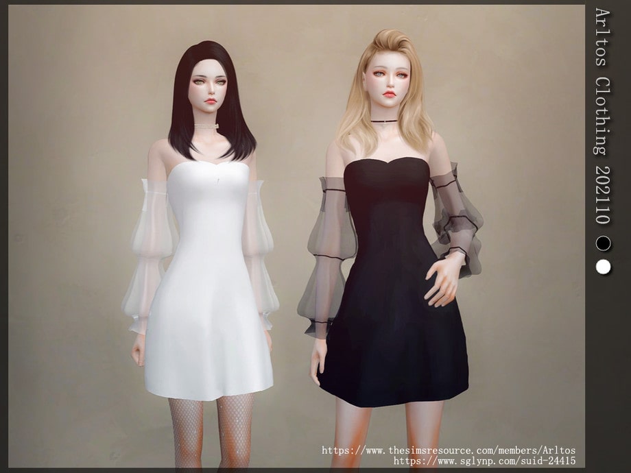 Платье 202110 от Arltos для Симс 4