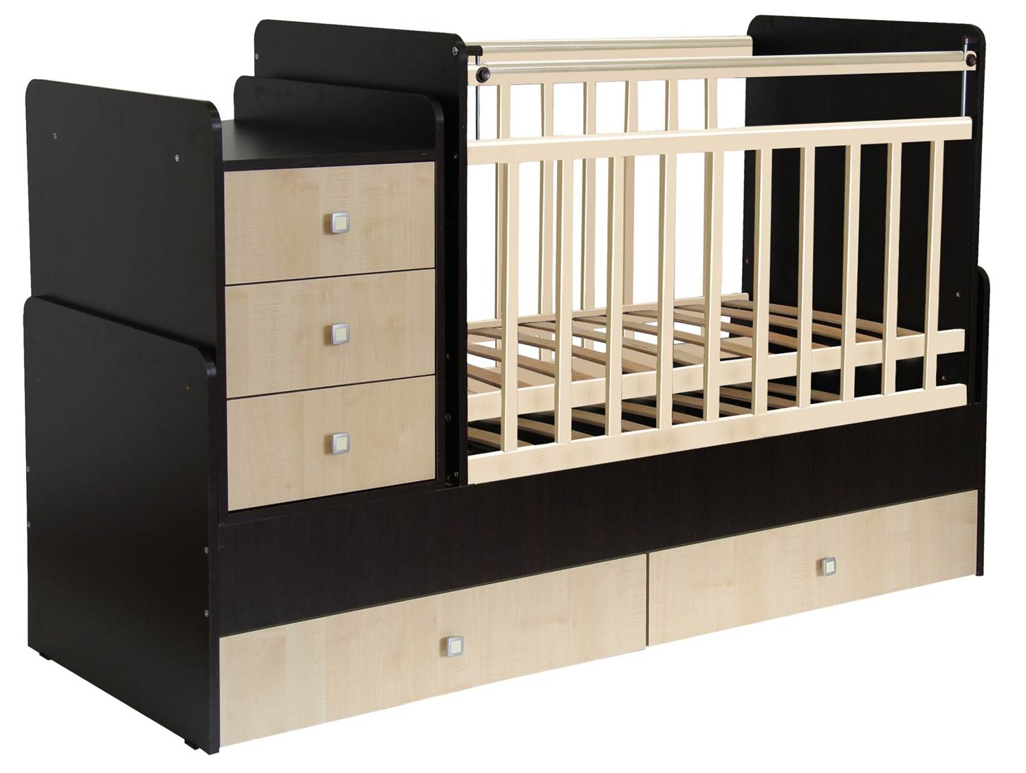 Кроватки для новорожденных с комодом: преимущества детской мебели