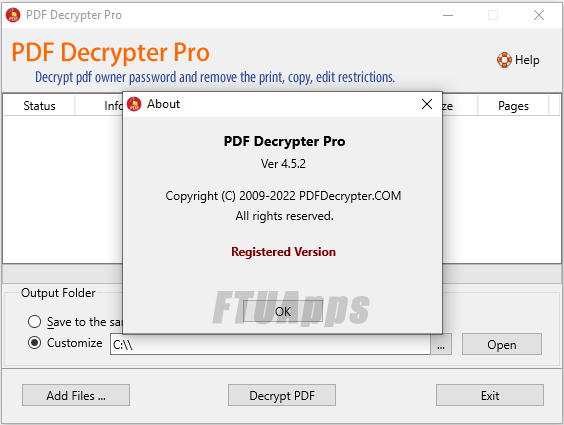 Portable PDF Decrypter Pro 4.5.2