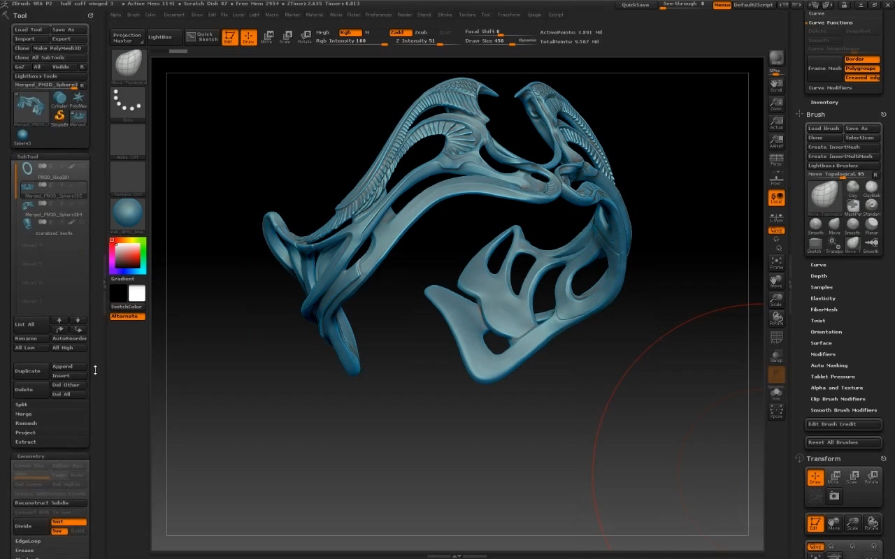 uartsy jewelry design in zbrush eng-rus