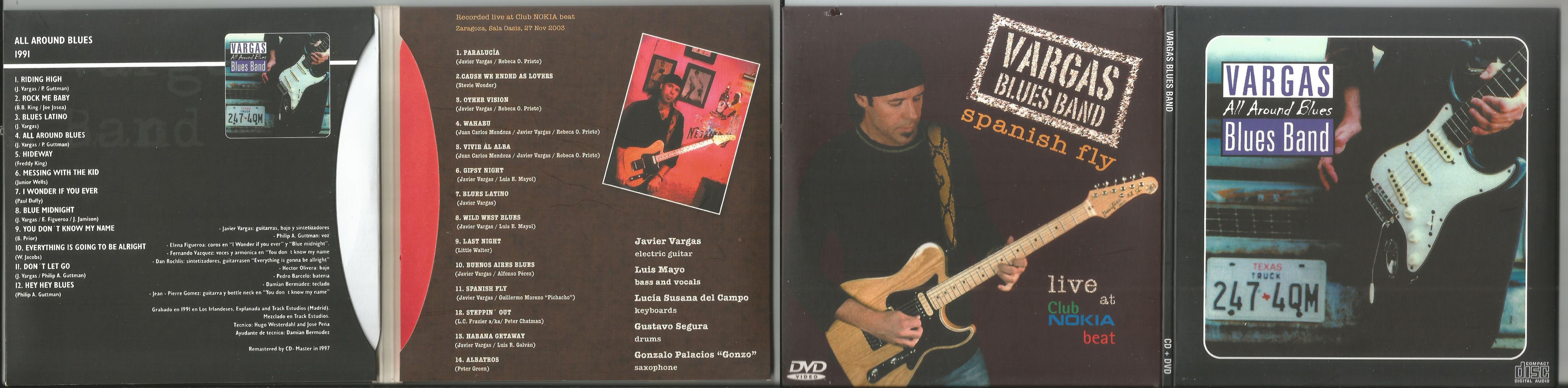 VARGAS BLUES BAND - ALL AROUND BLUES/ SPANISH FLY - Live At Club Nokia Beat (2003) (CD+DVD in foldout gatefold digipack)(sealed) - Disque CD x 2