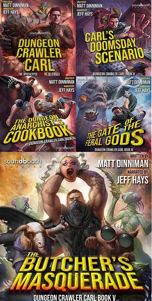 Dungeon Crawler Carl Series Book 1-5 - Matt Dinniman