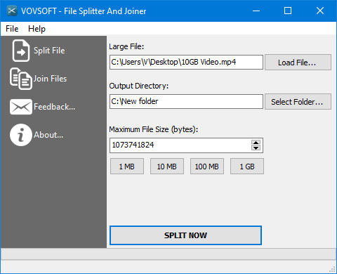 VovSoft File Splitter And Joiner 2.0 1e99358fffc345a9e7cbde14026df02d