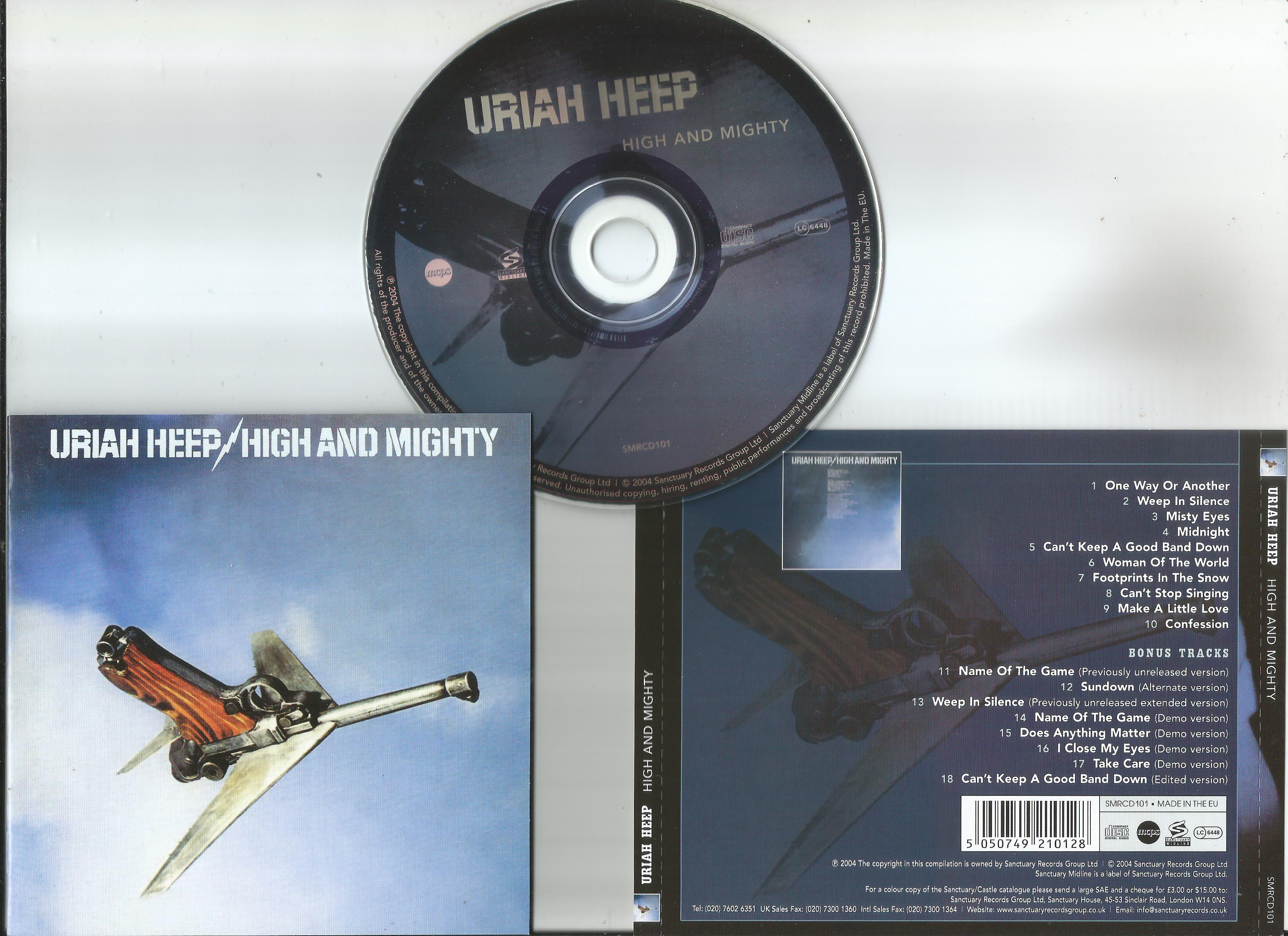 uriah heep high and mighty + 8bonus tracks (12page booklet with lyrics)