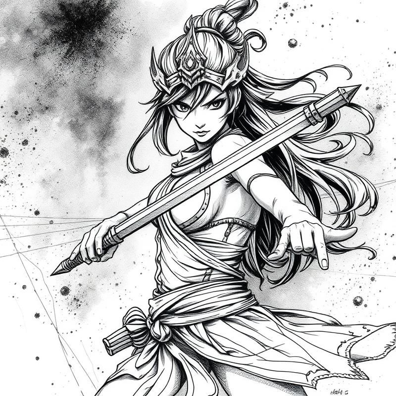 ink drawing style AI art