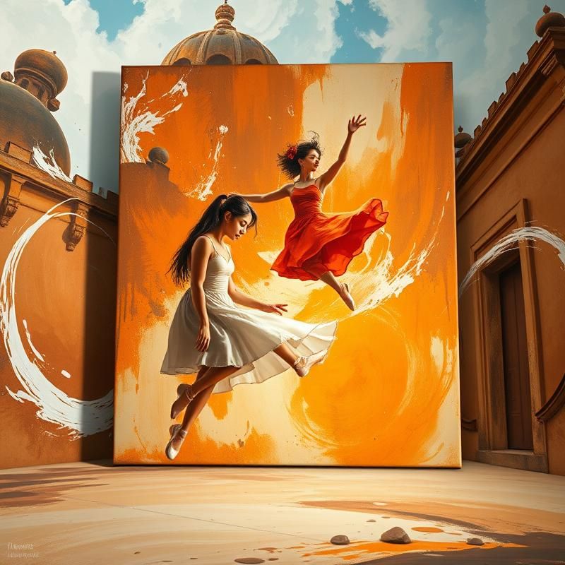 trompe l'oeil style AI art