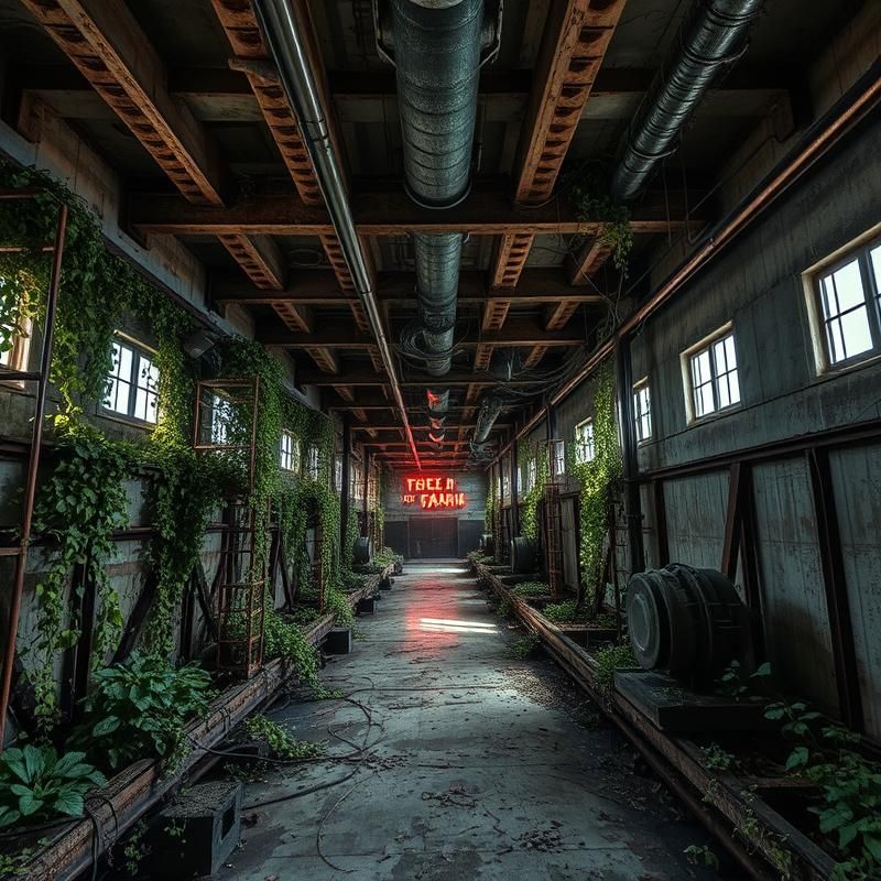 industrial style AI art