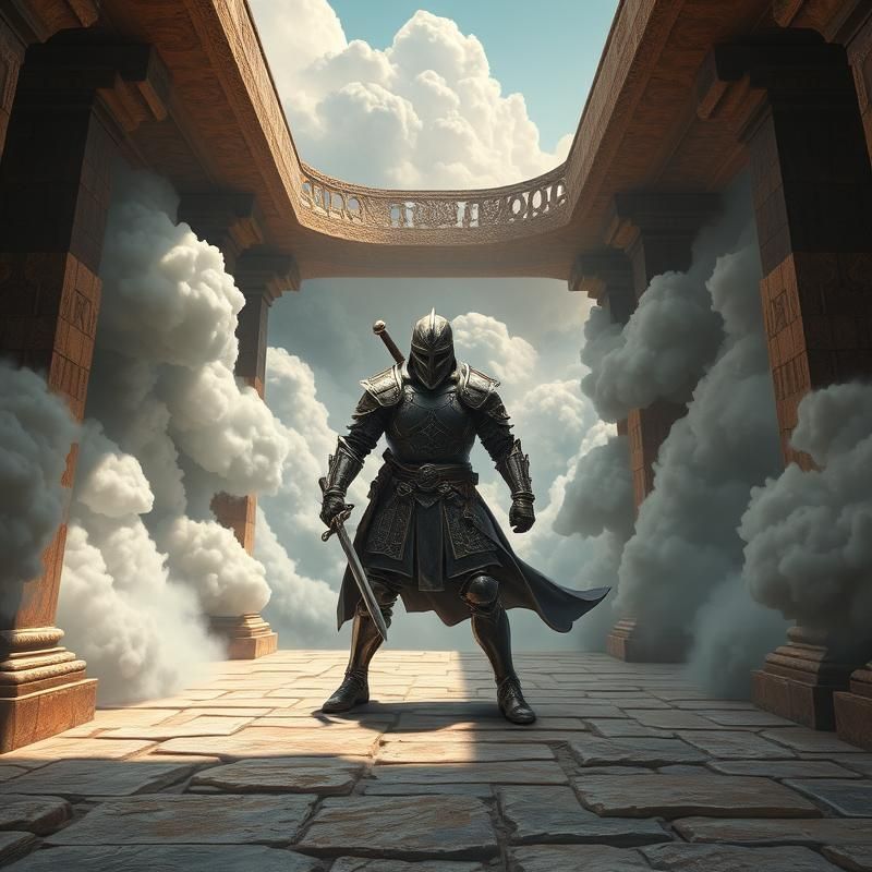 trompe l'oeil style AI art