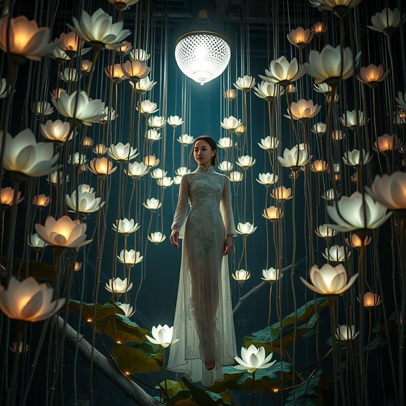 installation art style AI art