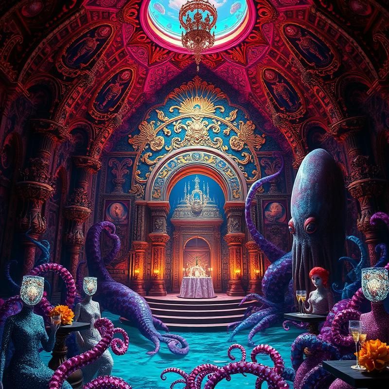 maximalist style AI art