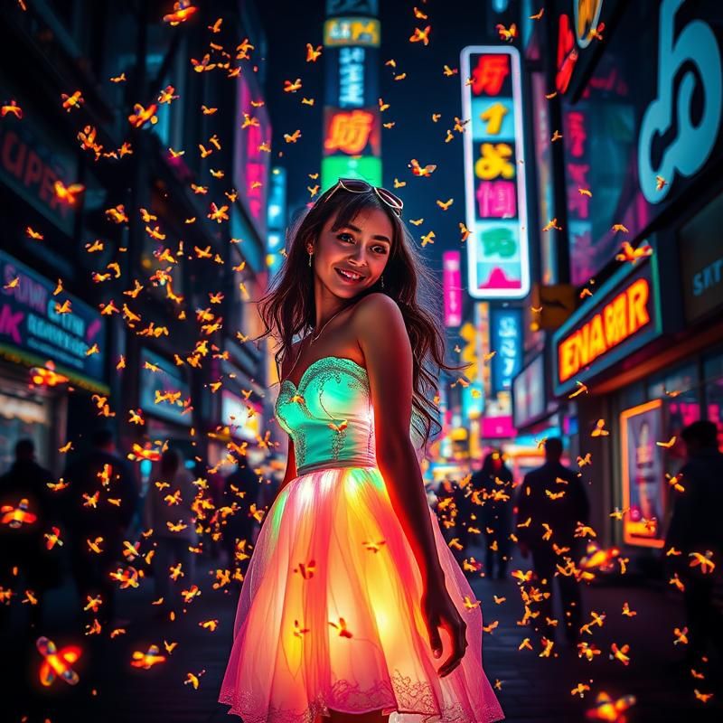 neon art style AI art