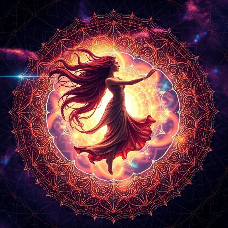 sacred geometry style AI art