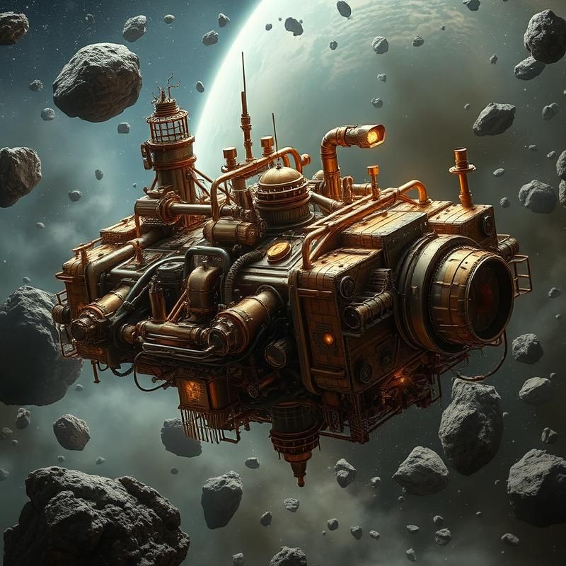 steampunk style AI art