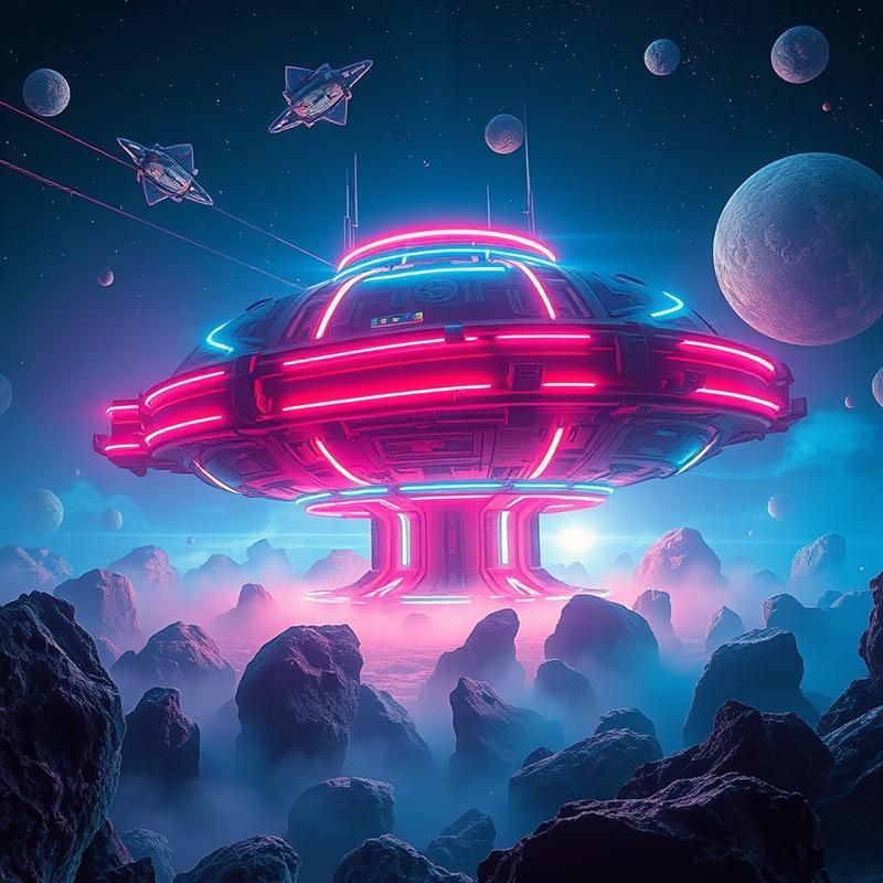 neon art style AI art