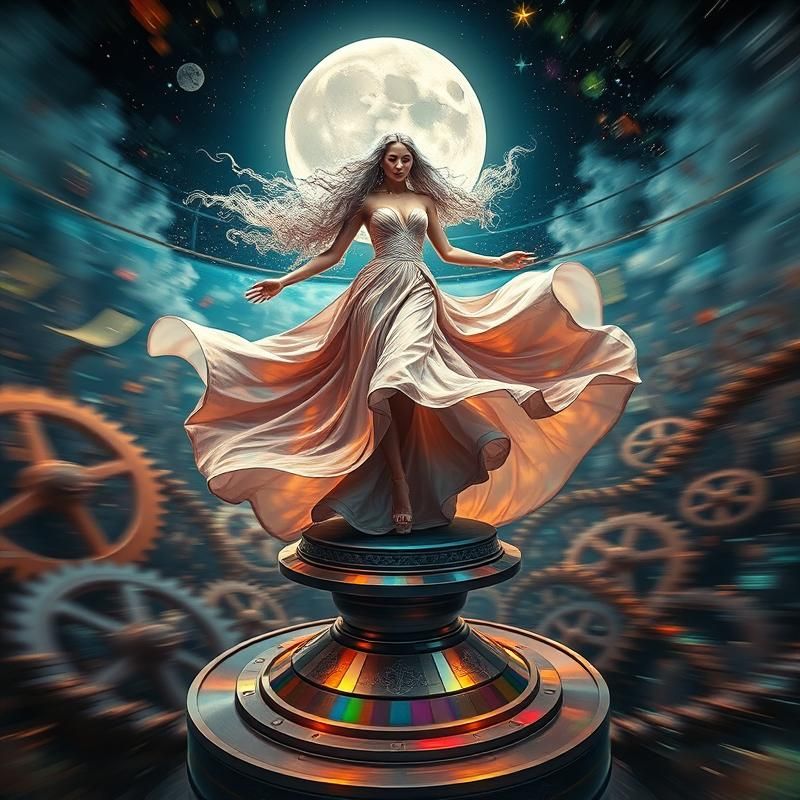 kinetic art style AI art