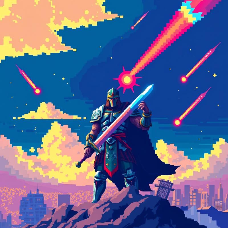 pixel art style AI art