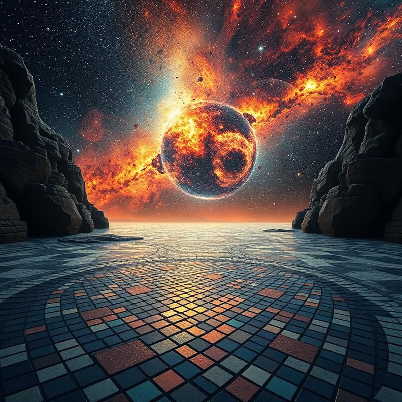 mosaic style AI art