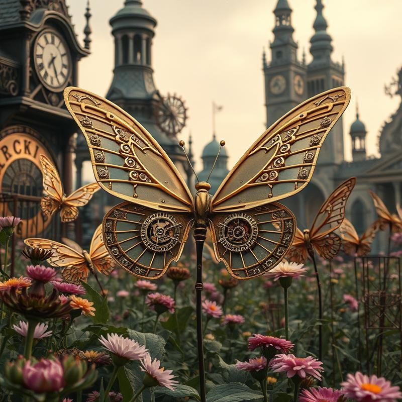 steampunk style AI art