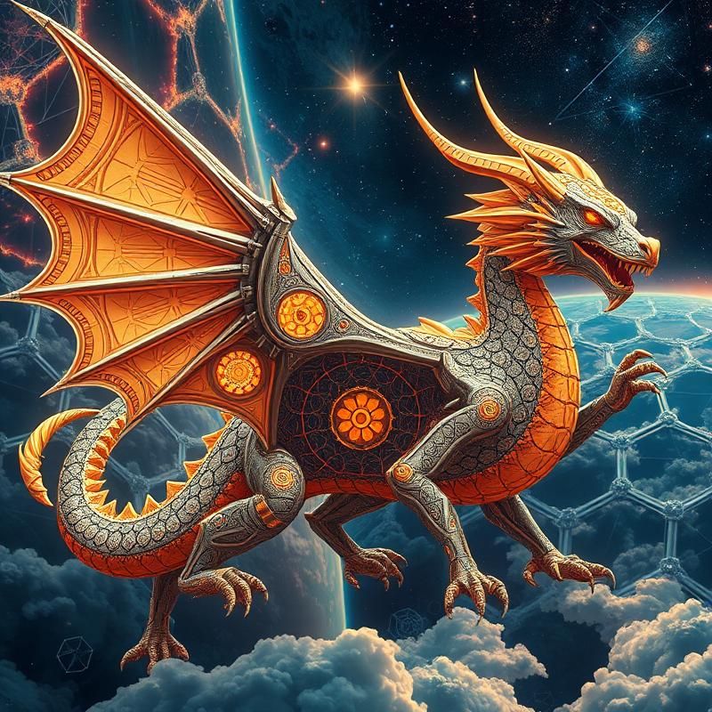 sacred geometry style AI art