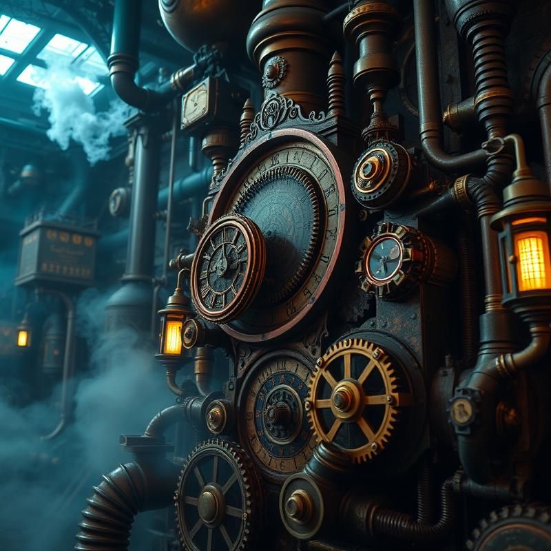 steampunk style AI art
