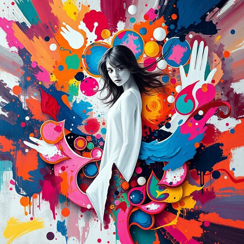 abstract style AI art