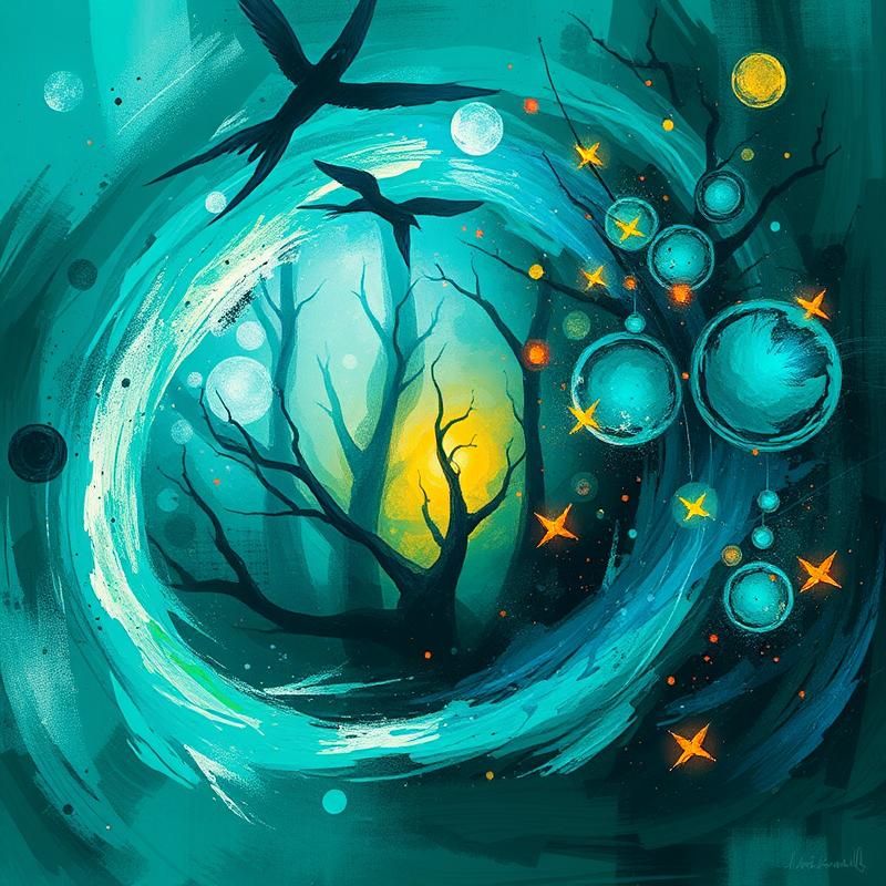abstract expressionism style AI art