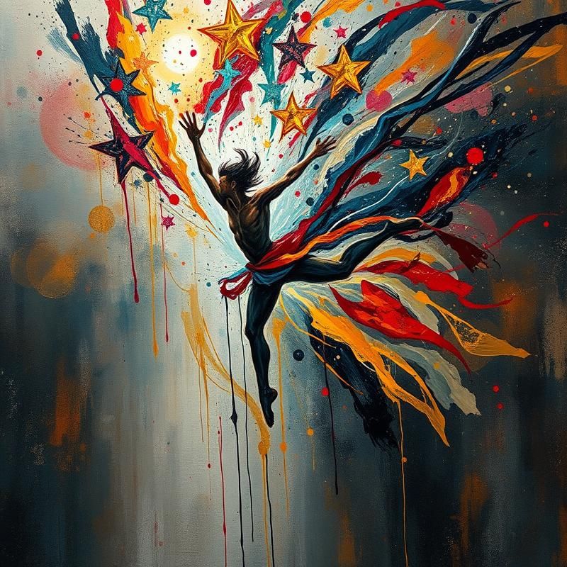 abstract expressionism style AI art