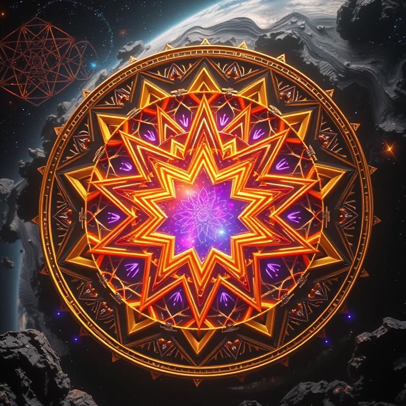 sacred geometry style AI art