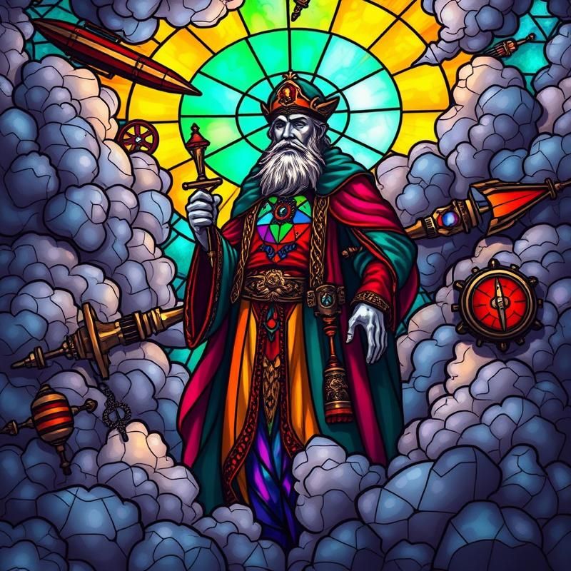 stained glass style AI art
