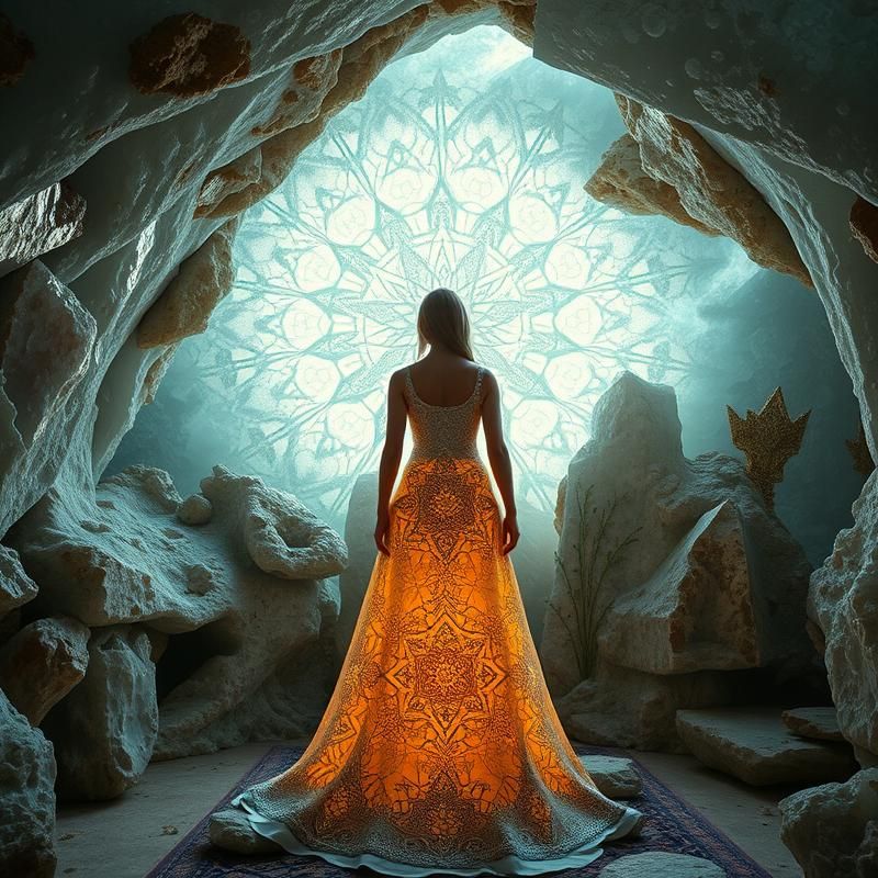 sacred geometry style AI art