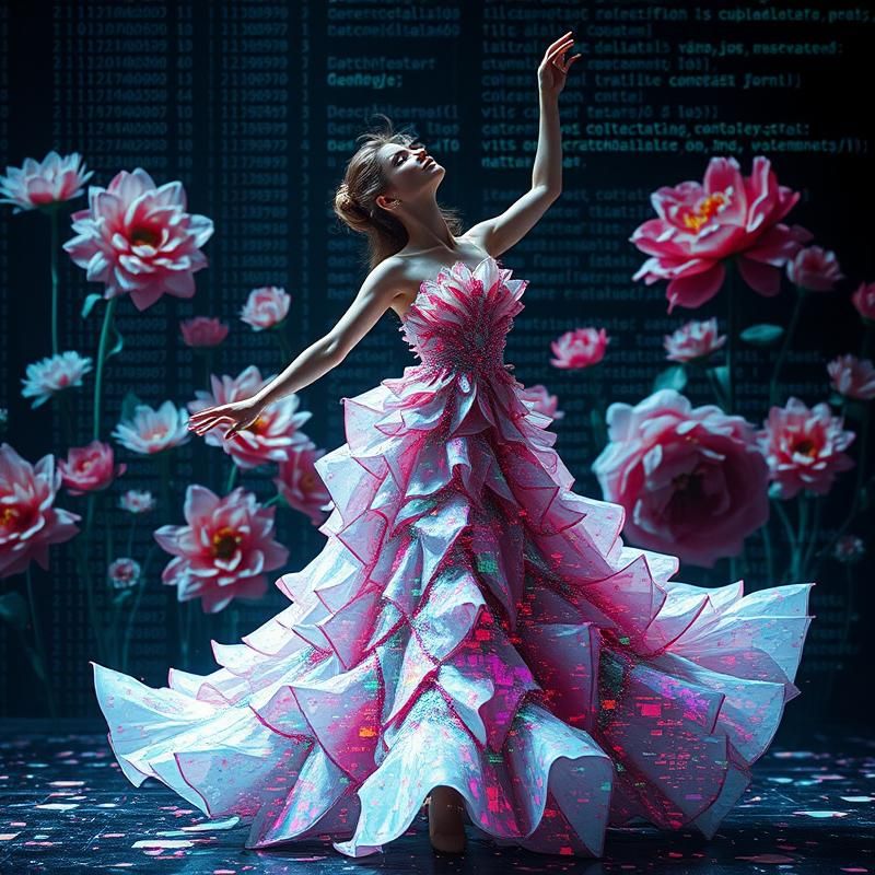 glitch art style AI art