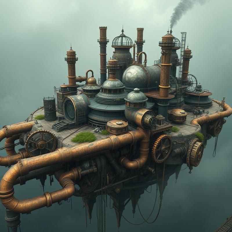 steampunk style AI art