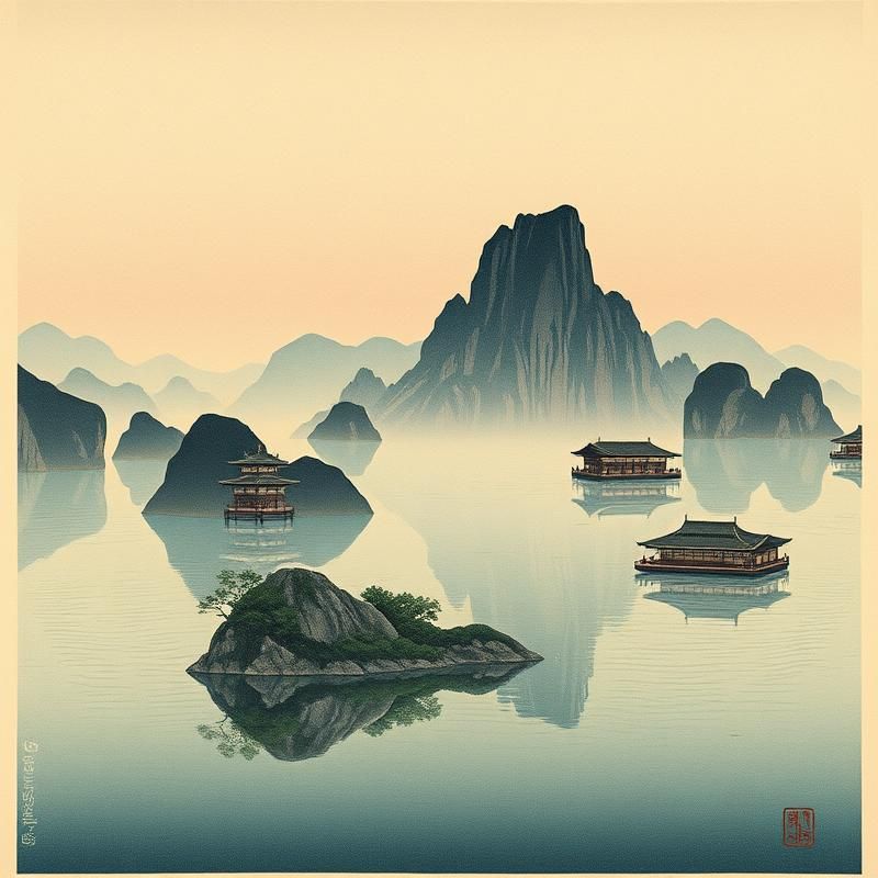 ukiyo-e style AI art