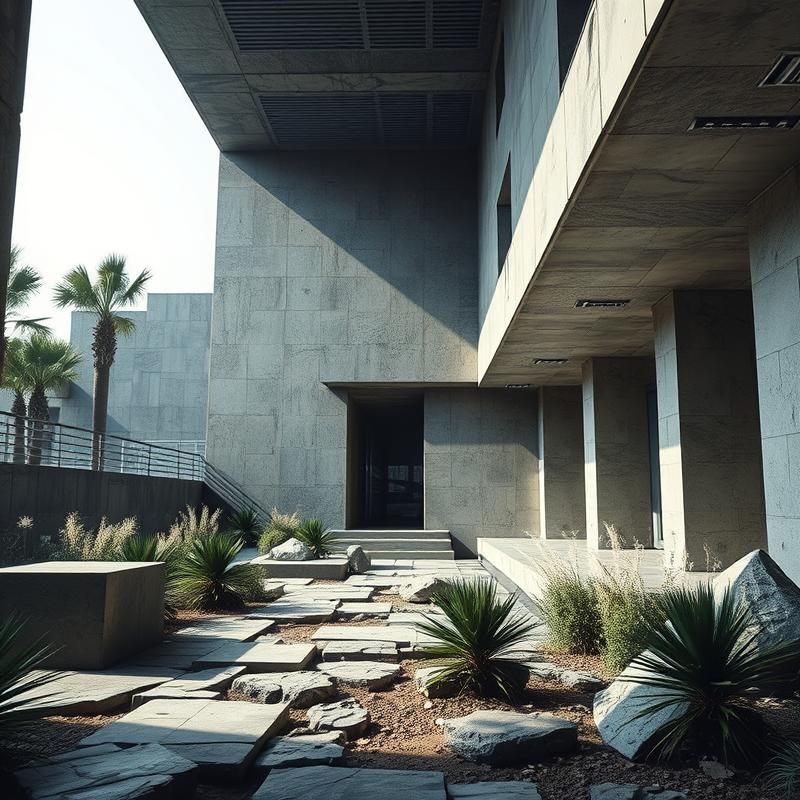 brutalist style AI art