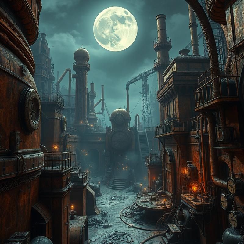 steampunk style AI art