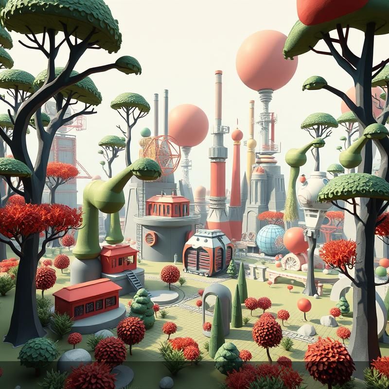 low poly style AI art