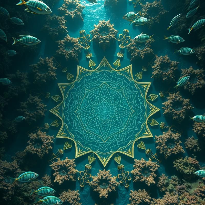 sacred geometry style AI art