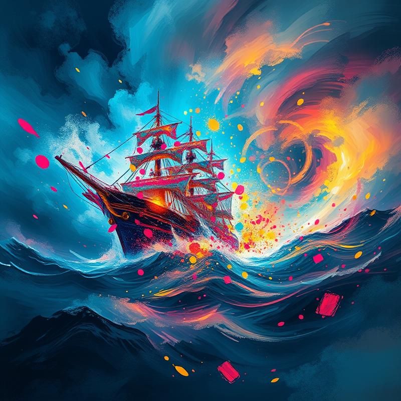 abstract expressionism style AI art