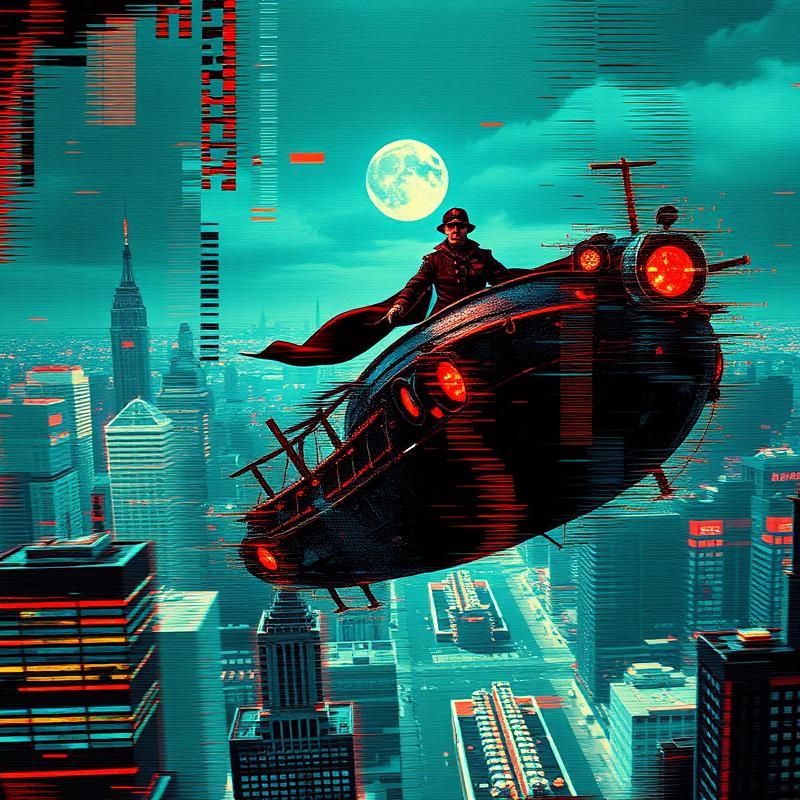 glitch art style AI art
